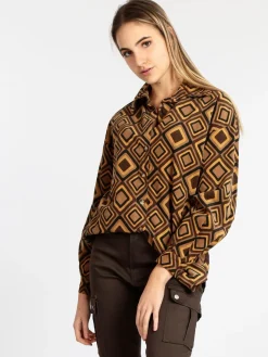 Solada Maxi camicia donna oversize in cotone vellutato