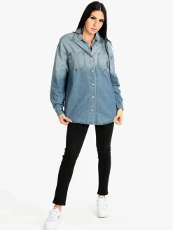 Solada Maxi camicia in jeans da donna