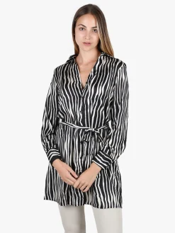 Solada Maxi camicia lunga da donna bicolore