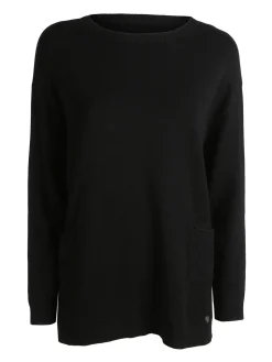 Solada Maxi maglia donna con taschini - nero