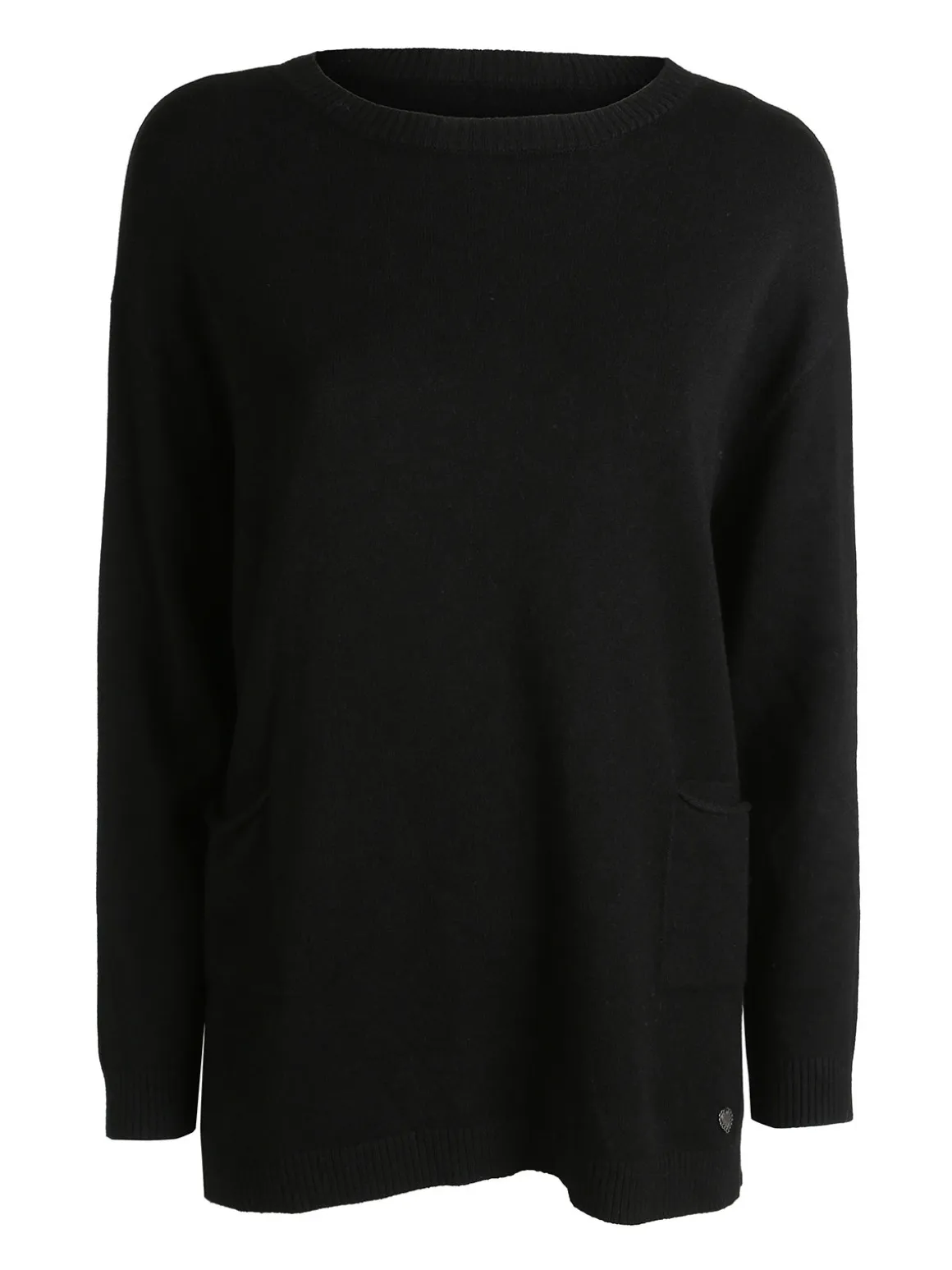Solada Maxi maglia donna con taschini - nero