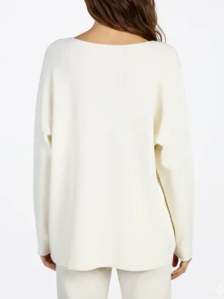 Solada Maxi maglia donna oversize tinta unita - panna