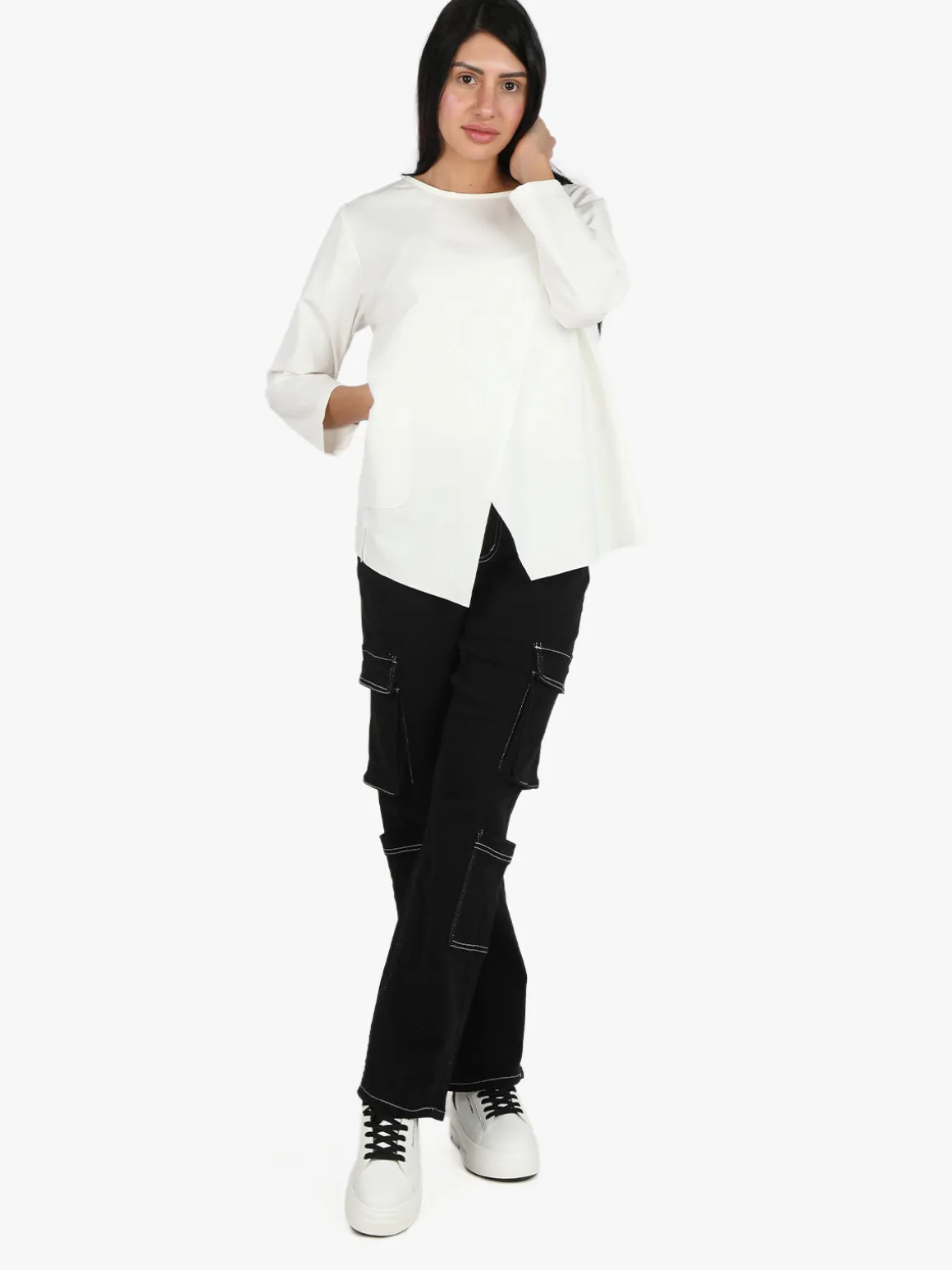 Solada Maxi t-shirt da donna oversize a maniche lunghe