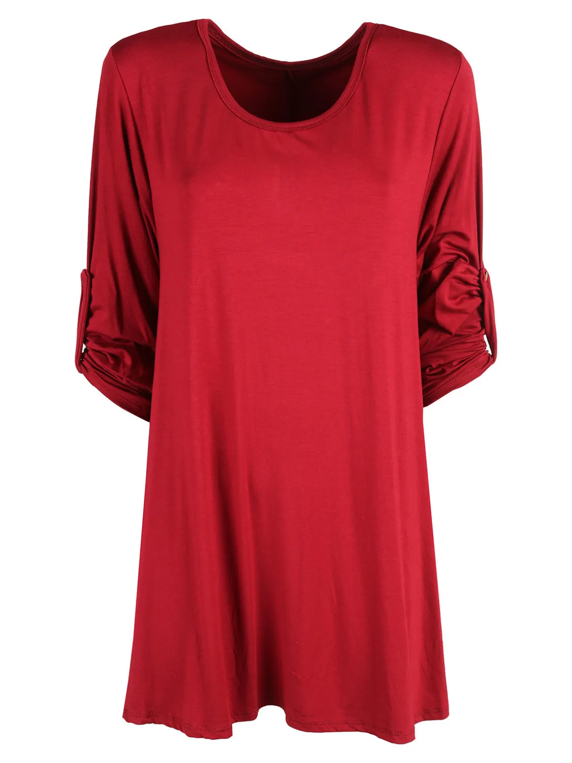Solada Maxi t-shirt donna a maniche lunghe - rosso