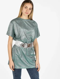 Solada Maxi t-shirt donna con glitter