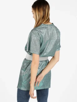 Solada Maxi t-shirt donna con glitter