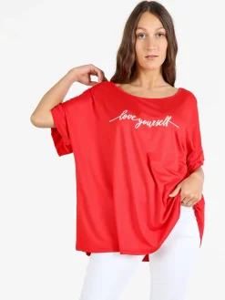 Solada Maxi t-shirt donna con strass