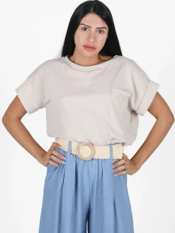 Solada Maxi t-shirt donna con taschino