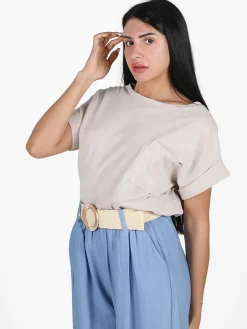 Solada Maxi t-shirt donna con taschino