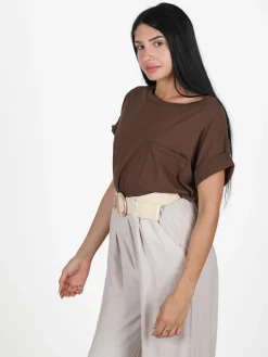 Solada Maxi t-shirt donna con taschino
