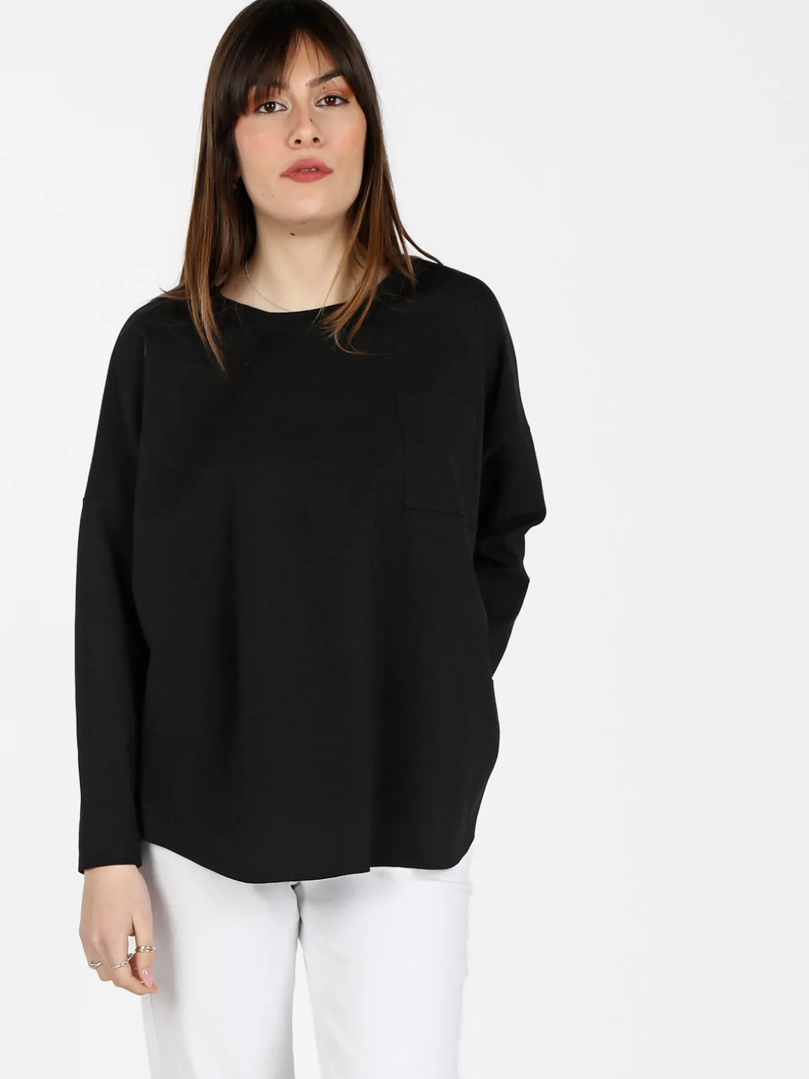 Solada Maxi t-shirt donna oversize con taschino