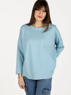 Solada Maxi t-shirt donna oversize con taschino