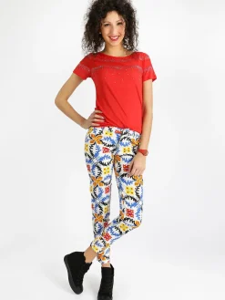 Solada Pantalone a fantasia slim fit