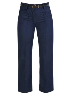 Solada Pantalone donna effetto jeans con cintura