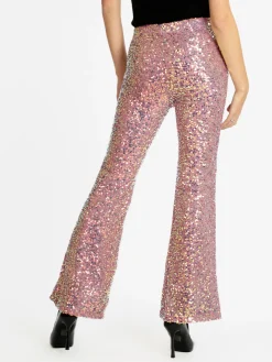 Solada Pantaloni a zampa con pailettes