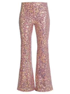 Solada Pantaloni a zampa con pailettes