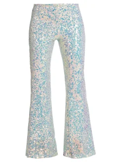 Solada Pantaloni a zampa con pailettes