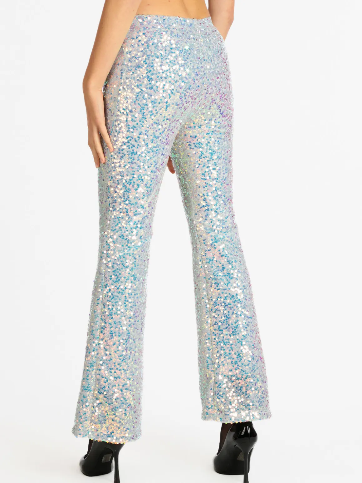 Solada Pantaloni a zampa con pailettes