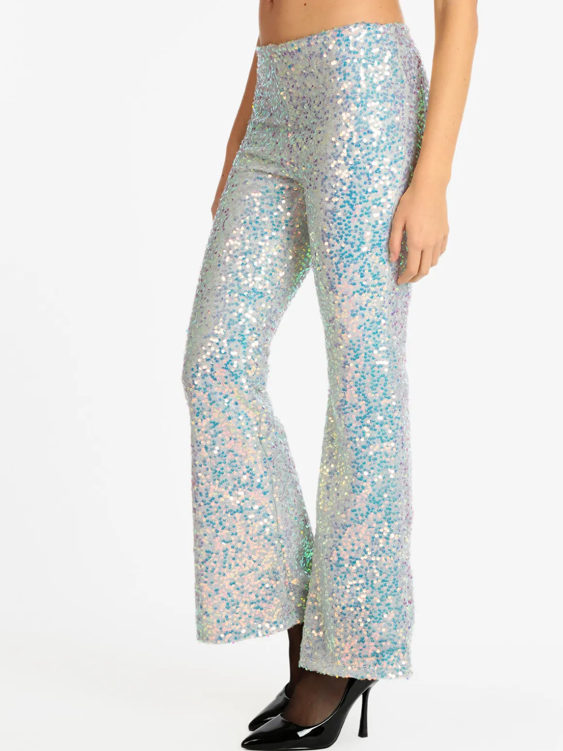 Solada Pantaloni a zampa con pailettes