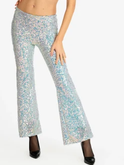 Solada Pantaloni a zampa con pailettes