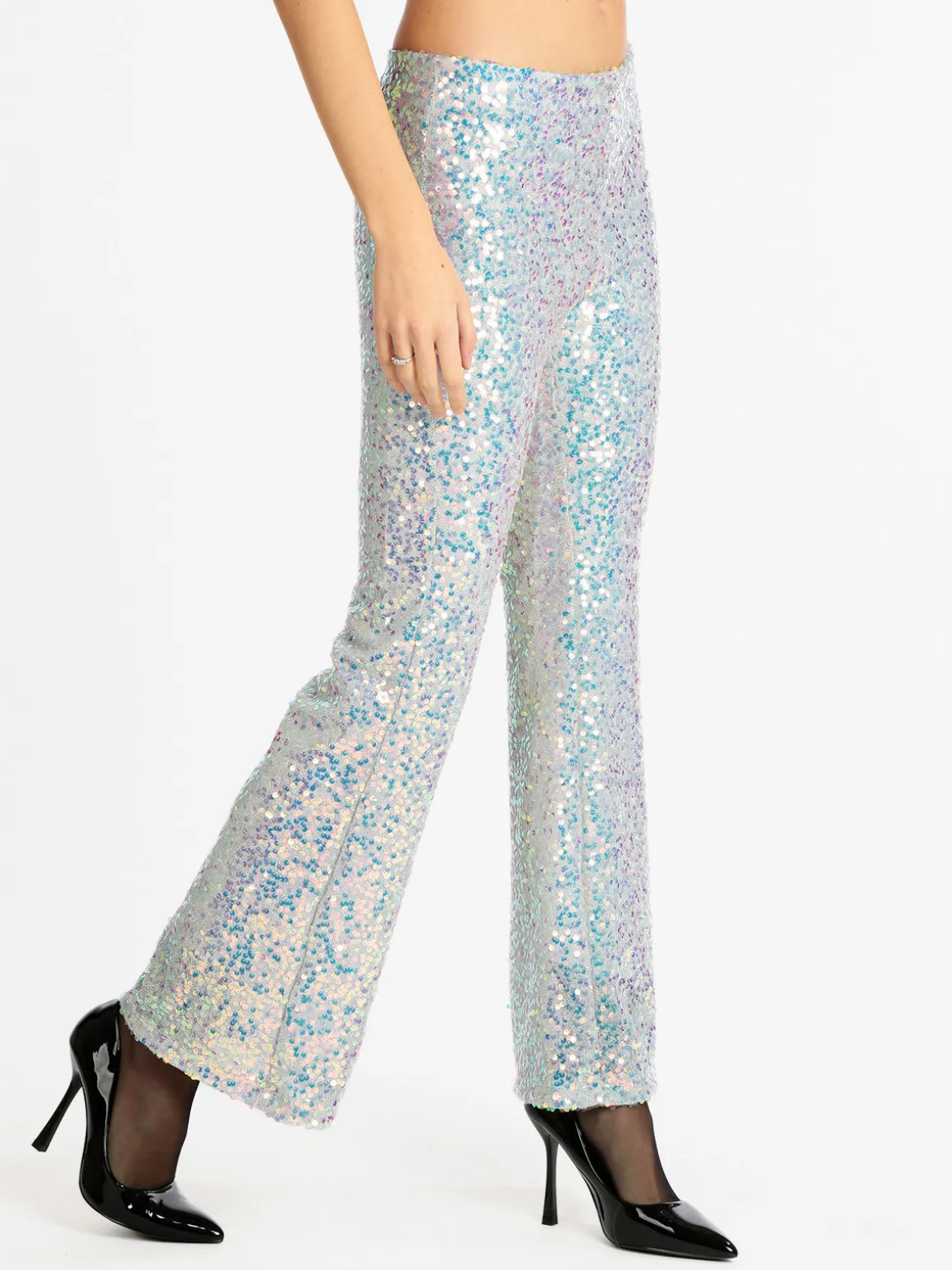 Solada Pantaloni a zampa con pailettes