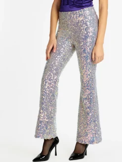 Solada Pantaloni a zampa con pailettes