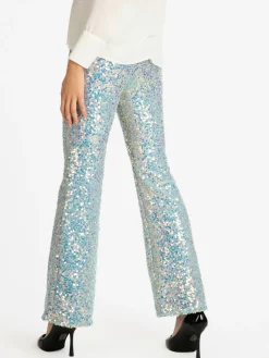 Solada Pantaloni a zampa con pailettes