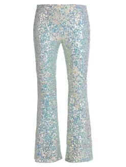 Solada Pantaloni a zampa con pailettes