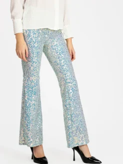 Solada Pantaloni a zampa con pailettes