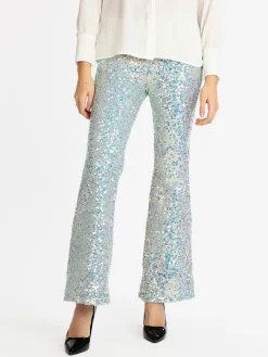 Solada Pantaloni a zampa con pailettes