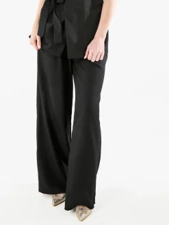 Solada Pantaloni casual da donna a gamba larga - nero