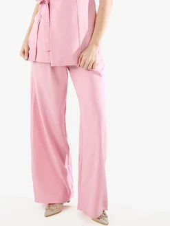 Solada Pantaloni casual da donna a gamba larga - rosa