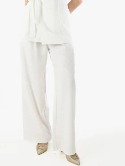 Solada Pantaloni casual da donna a gamba larga - bianco