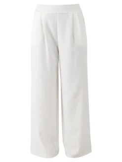 Solada Pantaloni casual da donna a gamba larga - bianco