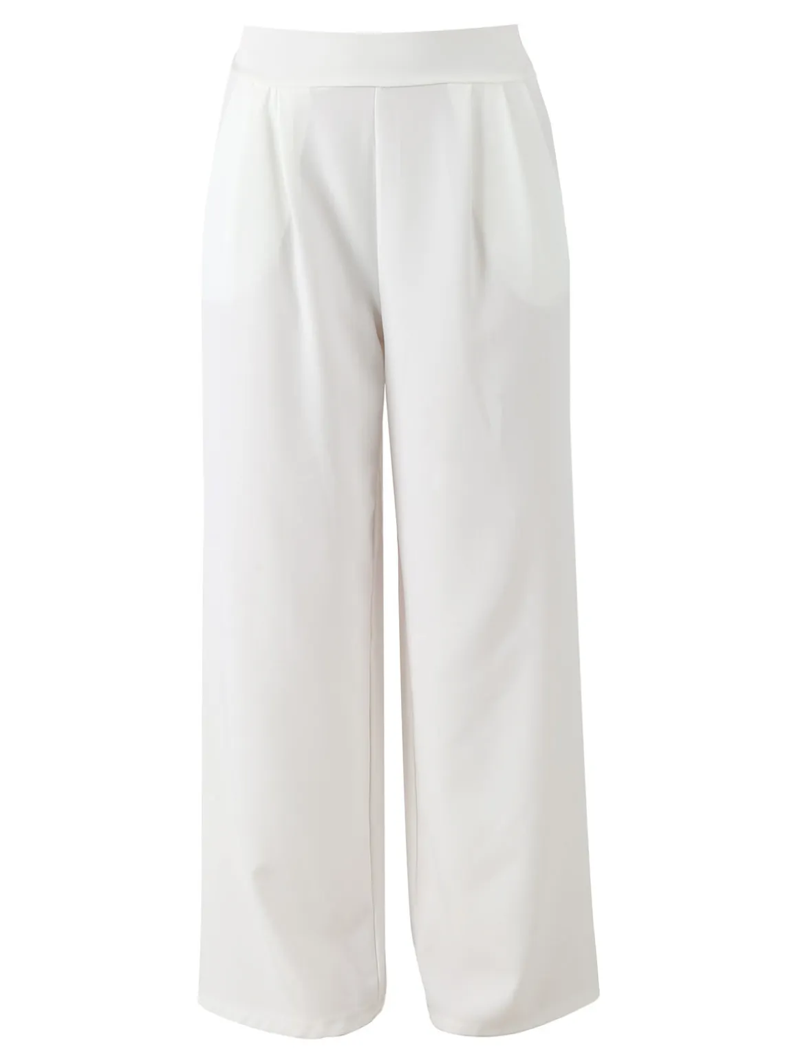 Solada Pantaloni casual da donna a gamba larga - bianco