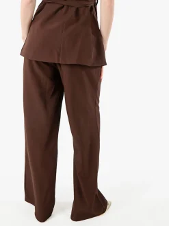 Solada Pantaloni casual da donna a gamba larga - moro
