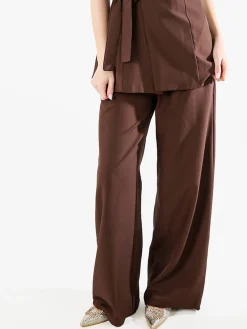 Solada Pantaloni casual da donna a gamba larga - moro