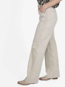 Solada Pantaloni casual da donna in jeans a gamba larga
