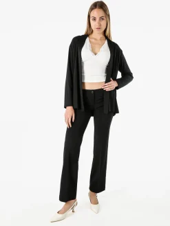 Solada Pantaloni classici da donna a vita bassa - nero