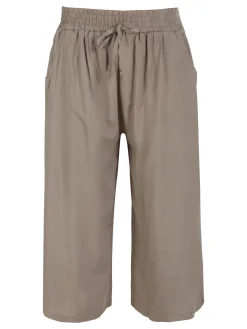 Solada Pantaloni cropped donna a gamba larga in cotone