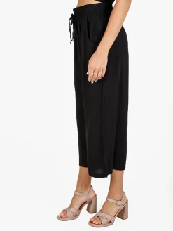 Solada Pantaloni cropped donna a gamba larga in cotone
