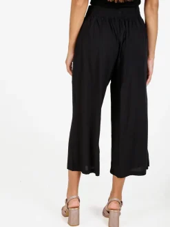 Solada Pantaloni cropped donna a gamba larga in cotone