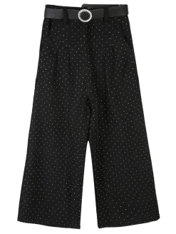 Solada Pantaloni culotte da bambina con strass e cintura