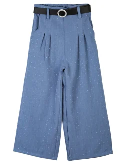 Solada Pantaloni culotte da bambina con strass e cintura