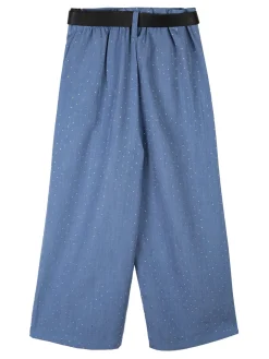 Solada Pantaloni culotte da bambina con strass e cintura