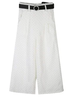 Solada Pantaloni culotte da bambina con strass e cintura