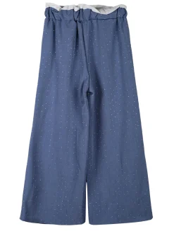 Solada Pantaloni da bambina a gamba larga con strass