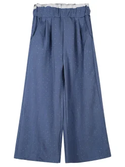 Solada Pantaloni da bambina a gamba larga con strass