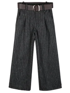 Solada Pantaloni da bambina gessati a gamba larga
