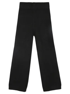 Solada Pantaloni da bambina in maglia con elastico in vita - nero